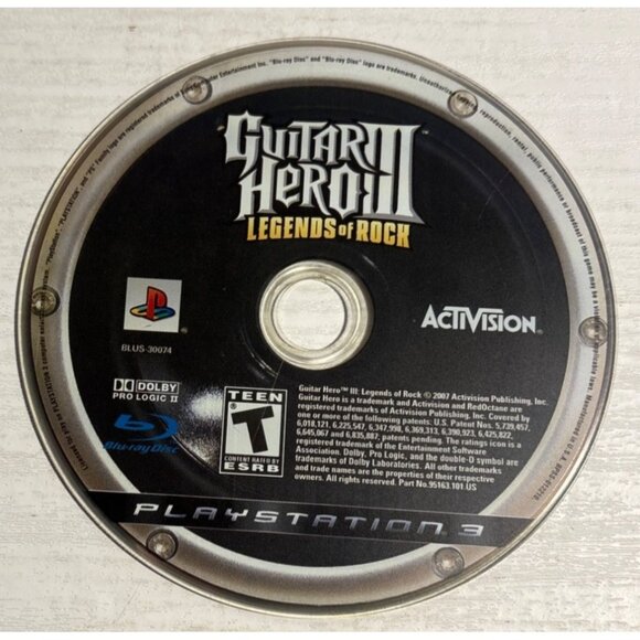 Guitar Hero III: Legends Of Rock Playstation 3 Video Game Activision DISC ONLY - Picture 1 of 3